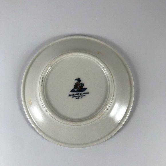 VTG Shenango China Red Floral Scrolls Small Bread Plate Restaurant Ware SHO239 - Picture 5 of 8